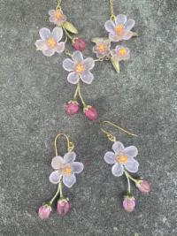 Peach Blossom 16"Statement Necklace