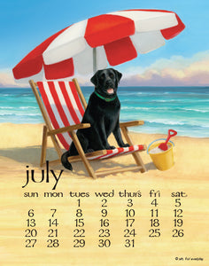 2025 Dog Days Poster Calendar 11 X 14