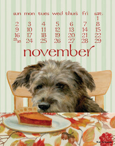 2025 Dog Days Poster Calendar 11 X 14