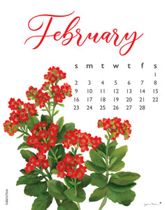 2025 Flowers Calendar 11X14