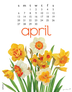 2025 Flowers Calendar 11X14