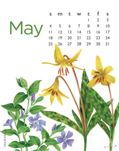 2025 Flowers Calendar 11X14