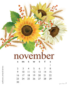 2025 Flower Spiral Desk 5X7 Inch Calendar