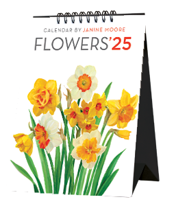 2025 Flower Spiral Desk 5X7 Inch Calendar