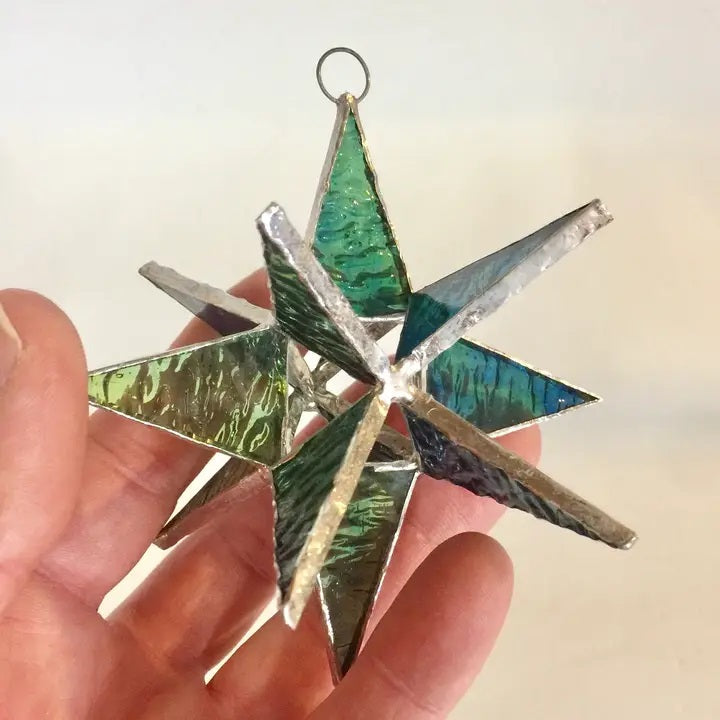 Stained Glass Moravian Star Ornament