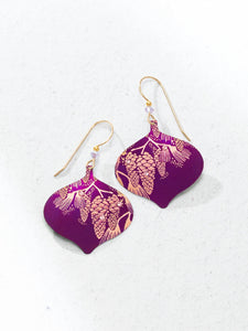 Clara Ornament Earrings in Plum