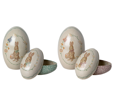 Easter Egg Set of Two, Metal