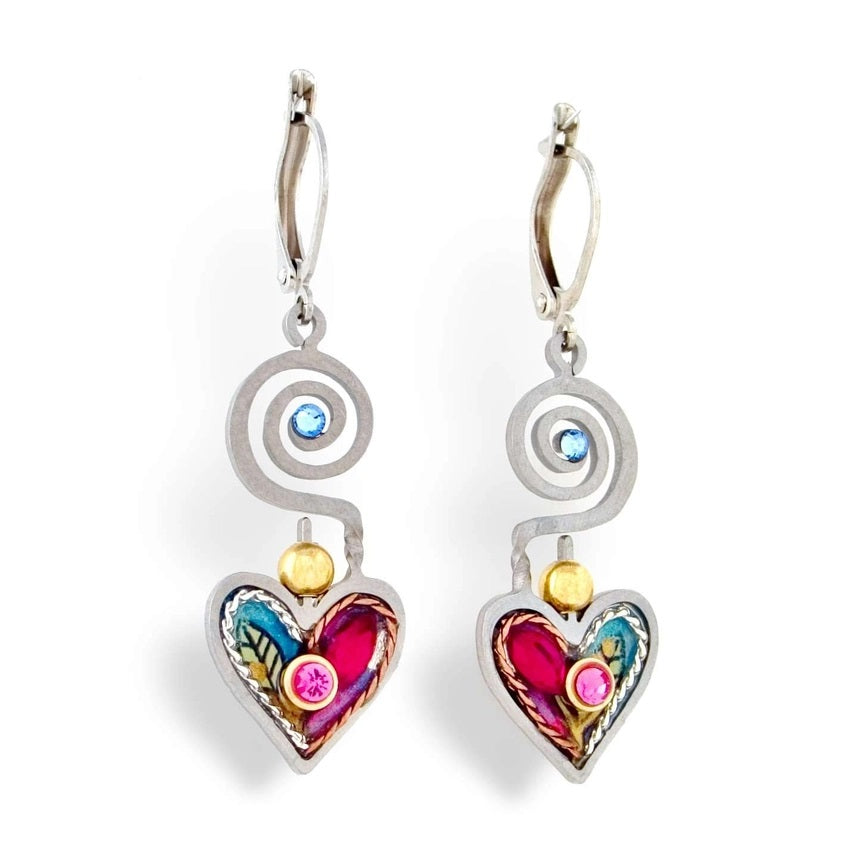 Growing Love Heart Earrings