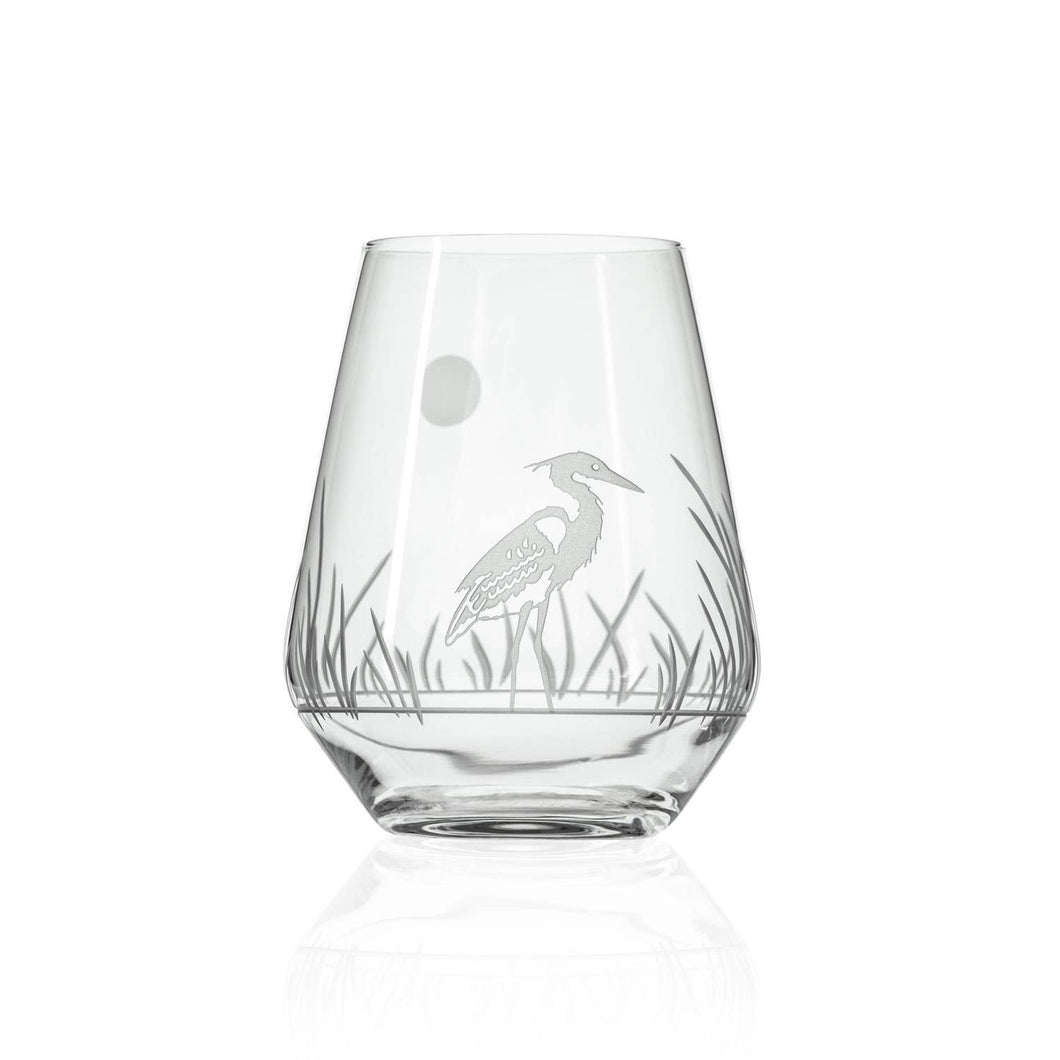 Stemless Heron Wine Goblet