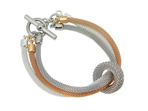 3-Strand Mesh Bracelet with Removable Ring