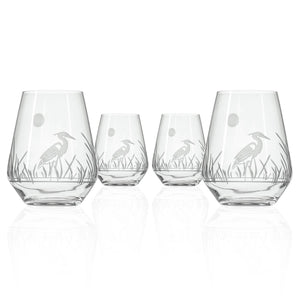 Stemless Heron Wine Goblet