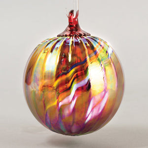 Holiday Swirl Round Ornament