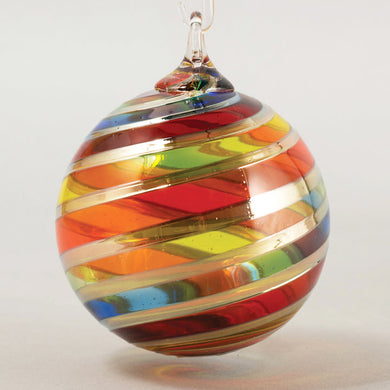 Rainbow Platinum Twist Ornament