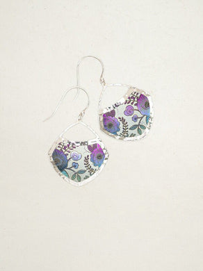 Bright Blossom Earrings Blue Mist