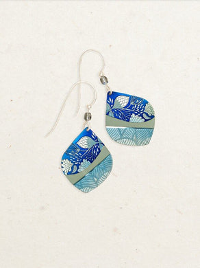 Blue Niobium Wave Wire Earring