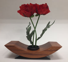 Load image into Gallery viewer, Ikebana Wood Wide Curve Vase