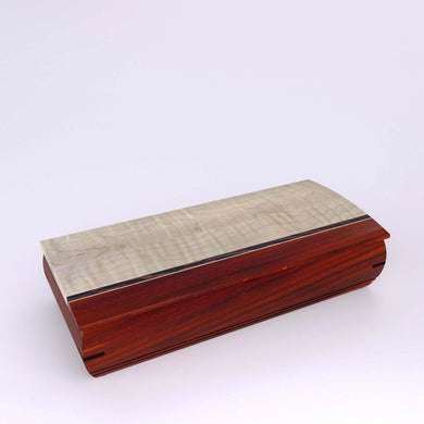 Paduk Box With Curly Maple and Paduk Lid