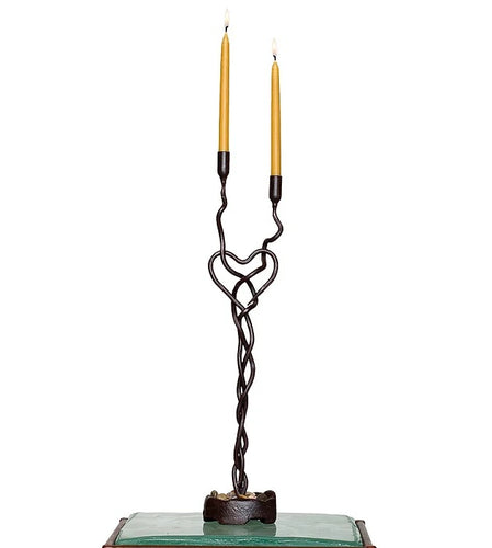 One Heart Iron Candleholder