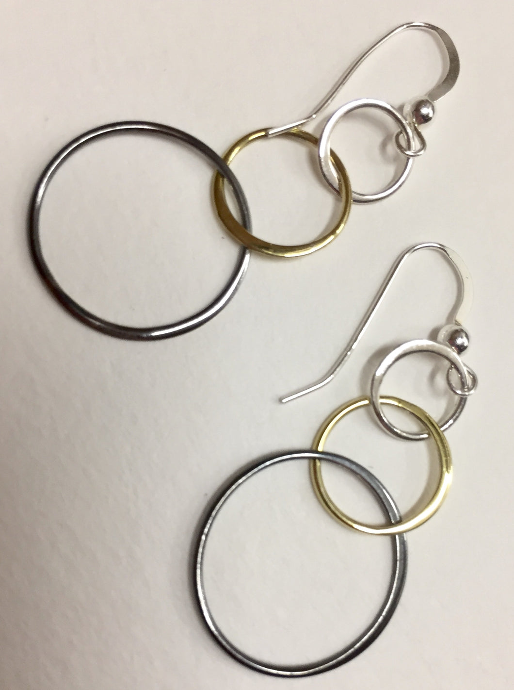 Earrings, Triple Circle