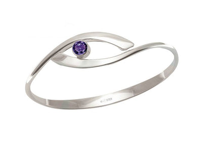 Sterling Silver Sensational Swing Amethyst Bracelet