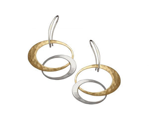 Petite Entwined Elegance Earring Silver with 14K Gold Overlay