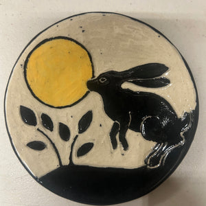 Plate, 4" Hare Moongazer